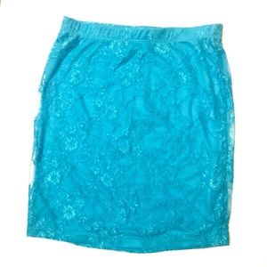 Dolls Kill dELia*s Light Blue Lace Pencil Skirt